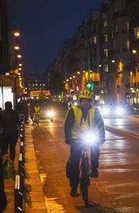 Cycliste de nuit