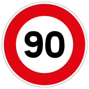 panneau 90 km/h